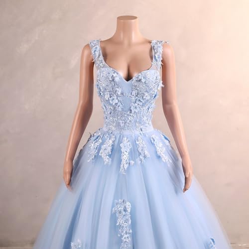 Image of Women's Beading Sweetheart Ball Gown Tulle Layed Long Quinceanera Dress