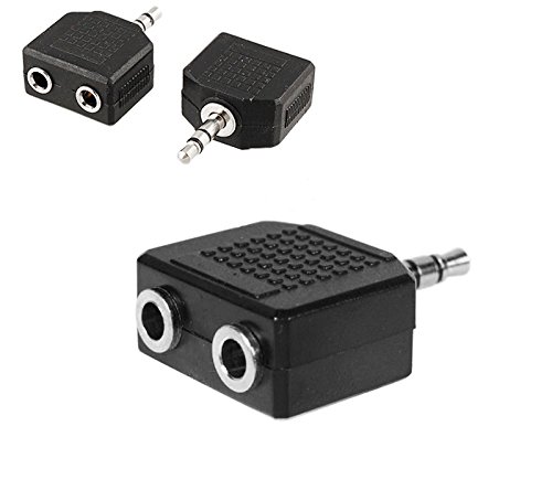2 x Adaptateur Doubleur Splitter Audio 3,5 stéréo 2 Casque sdoppia Signal Bonnet