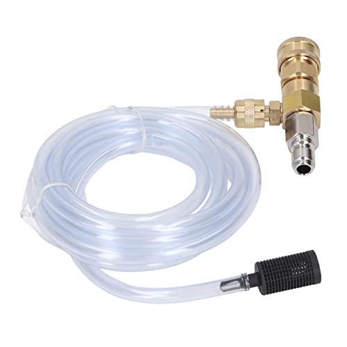 Adjustable Downstream Injector for Pressure Washer, Chemical Injector Kit with / 9.8ft Tube, 5000PSI Soap Injector, 1/4 Inch Interface Spray Nozzle, 3/8 Inch Quick Connector