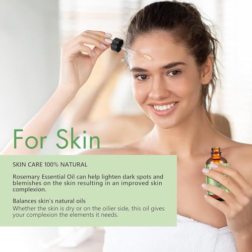 Rosemary Essential Oil for Hair Growth, Hair Fall Control and Nourishment, Skin Care,100% Pure, Natural, Undiluted - 59ml