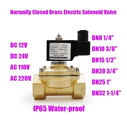 Électrovanne électrique en laiton DN32 24V NF IP65 électrovanne eau et fluides - 3