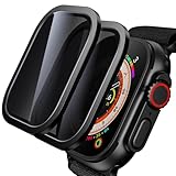 WSKEN Apple Watch Ultra 2/Ultra用スクリーンプロテクター 49mm [26度プライバシー] チタン合金フレーム + 9H強化ガラス [タッチセンサー] 軽量保護フィルム iWatch Ultra用 2枚パック