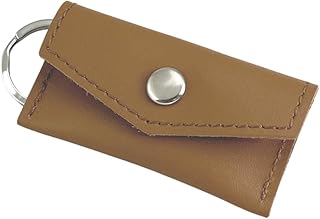 超小型 本革 コインケース 小銭入れ キーホルダー Atte-S 500円玉が6枚入る! (キャメル)