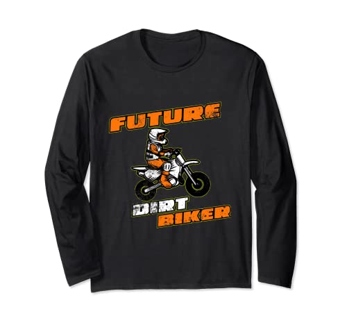 Future Dirt Biker Lustiger Motocross-Entwurf für Kinder Langarmshirt