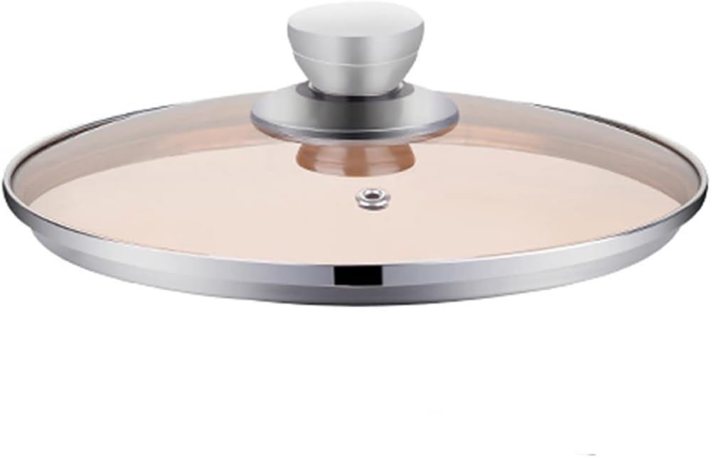 Couvercles de poêle en verre trempé avec trou de vapeur, couvercle pour poêles, casseroles et poêles, couvercles de rechange pour casseroles, poêles et poêles 36 cm