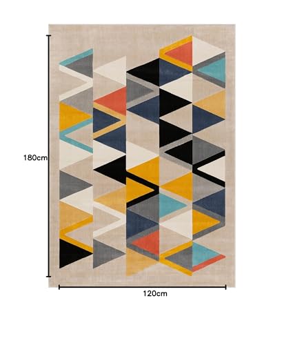 Image of Modern Handmade Woolen Carpet for Living Room Bedroom and Hall Size 4 x 6 Feet Color Multi