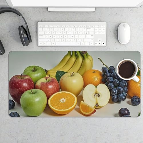 Protector de escritorio Fruits Desk Pad grande blanco miniatura 5