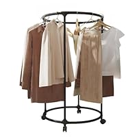 Amazon｜[COVANK]ハンガーラック 回転式 金属製 自立型円形設計 360