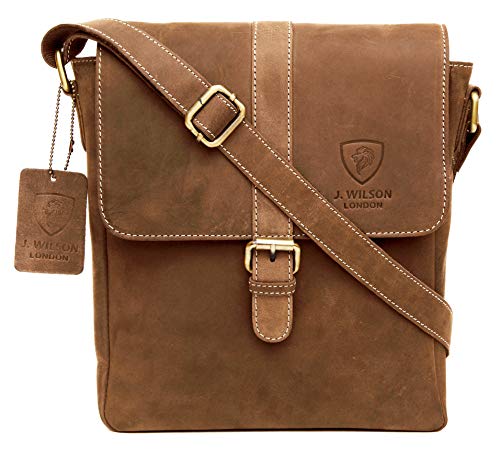 Sac bandoulière en cuir véritable fait main style chasseur vintage chic