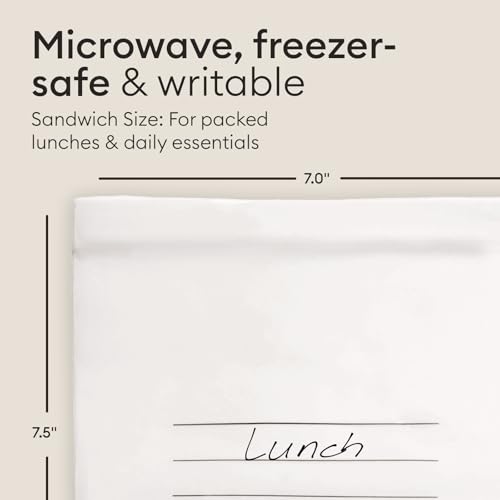 Image of Vove Compostable Sandwich Bags 30 Ct, Plastic-Free Lunch Bags for Kids and Adults, PFAS-Free and BPI Certified, Freezer Safe Airtight Seal for Sandwiches and Meal Prep, Plant-Based