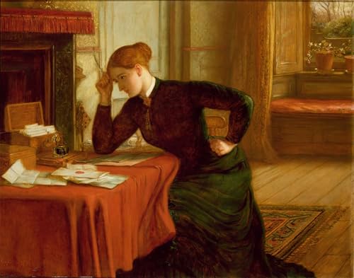 Tableau toile Pensées lointaines de Charles West Cope format 60x90cm
