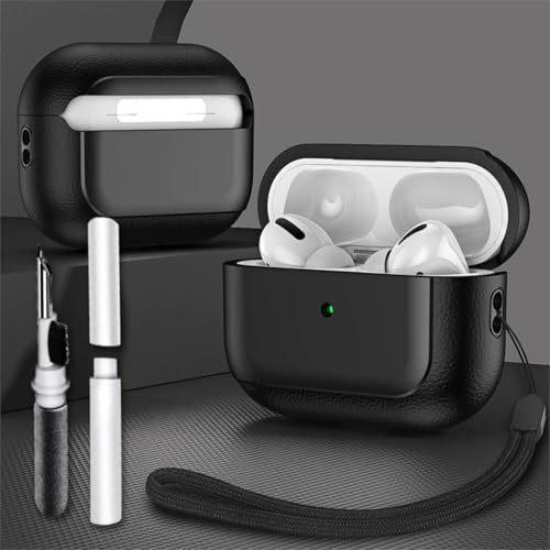 Image of YODI Case Cover for Airpods Pro|Pro 2|Airpods Pro 3|Airpods 4 Pouch, Silicone Cases with Cleaner Kit 360 Drop Protection,Shock-Resistant ((Hard Black), Airpods 4)