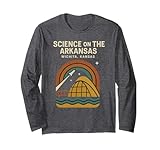 scienza sull'arkansas camicia retro rocket dome river view maglia a manica