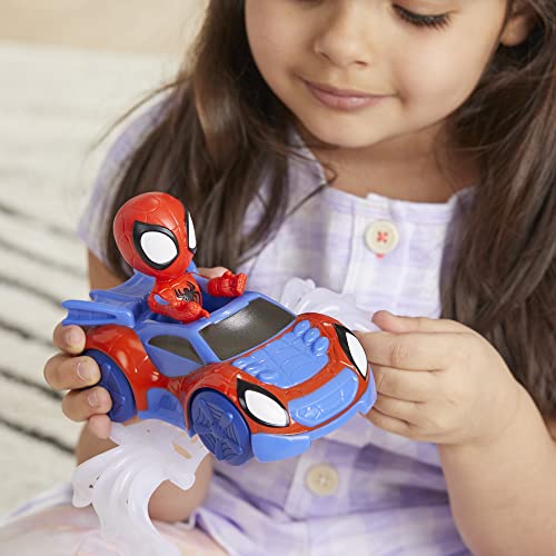 Spidey and his Amazing Friends Spidey Web Crawler Set, 4-Inch Scale Action Figure and Vehicle, Marvel Preschool Super Hero Toys, Kids Easter Gifts, Ages 3+ by Spidey and his Amazing Friends - Image 3