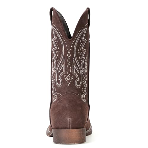 Image of IUV Cowboy Boots For Men with Wide Square Toe Western Retro Boot