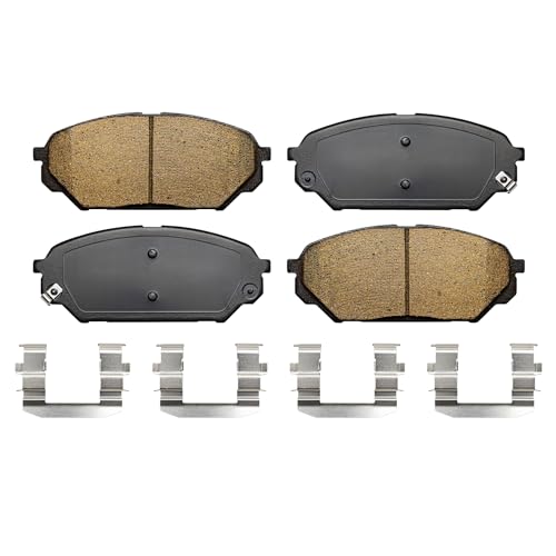 Image of Detroit Axle - Front Ceramic Brake Pads w /Hardware Replacement for 2007