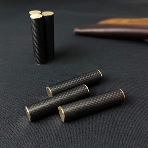 Brinquedo Bastão Giratório Adulto de 3 Seções, Caneta Magnética Portátil de Fibra de Carbono de Latã