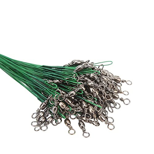 Fishing Leader, 100 piezas cable de acero con giro para pesca miniatura 7