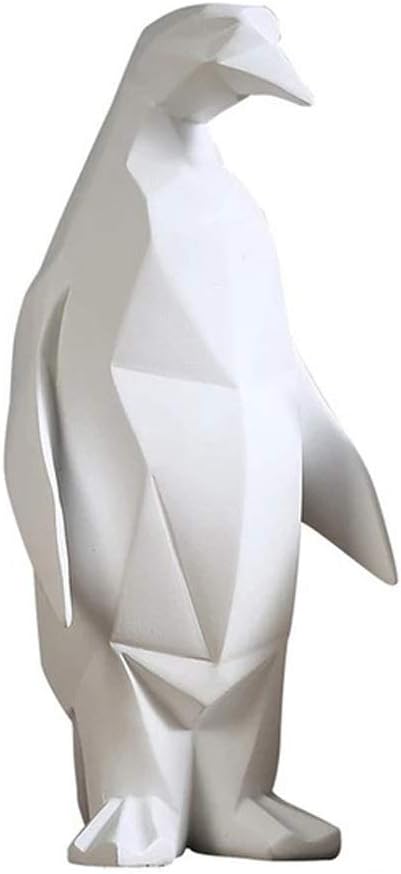 Amazon Zlbyb 北欧の折り紙の幾何学的ペンギン像抽象的な動物彫刻樹脂工芸品の装飾品ホームデスクトップの装飾 Size Large 置物 オブジェ オンライン通販
