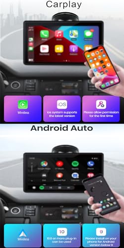 THOMIX Carplay Screen for Car for BMW 2er 230i 216d 218d 220d M240i M235i, 7" Portable Touch Screen Car Player with Wireless Carplay Android Auto with Voice Control Multimedia Stereo - Image 3