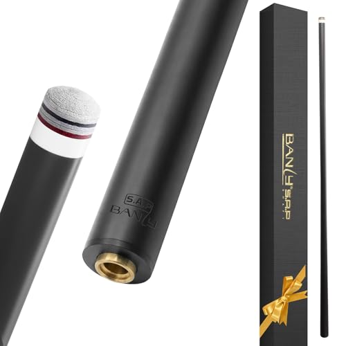 Banly Uni-Loc Joint Carbon Fiber Pool Cue Single Shaft, 29' Pro Taper Low Deflection Shaft, 12.5mm Tip with Zuma Ferrule, Ultra Smooth Carbon Cue Shaft