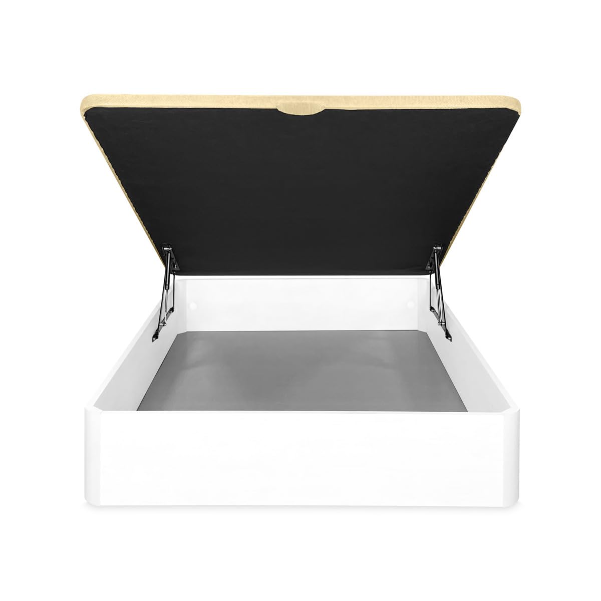 Somnia - Canapé Abatible Súper Reforzado Gran Capacidad con Tapa Transpirable, Esquinas Redondeadas, 135 x 190, Blanco
