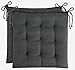 Brandsseller Cojín decorativo de asiento para silla de jardín, 9 pespuntes, varios diseños, poliéster, gris oscuro, 2er-Paket