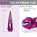 Auto Dynasty Tire Valve Stem Caps 4 Pieces 45mm Anodized Aluminum Universal Stem Covers for Cars, SUVs, Bike and Bicycle, Trucks, Motorcycles, Spiked Head Design Car Accessories Purple
