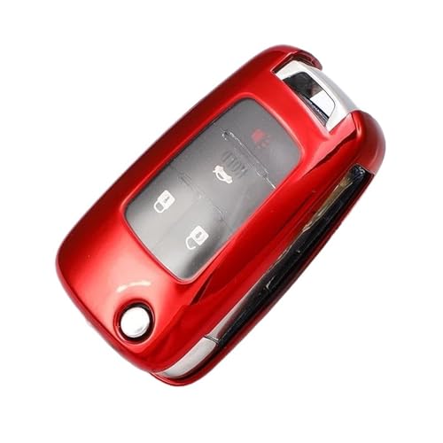 Coques clé voiture Chevrolet en TPU rouge finition premium brillante