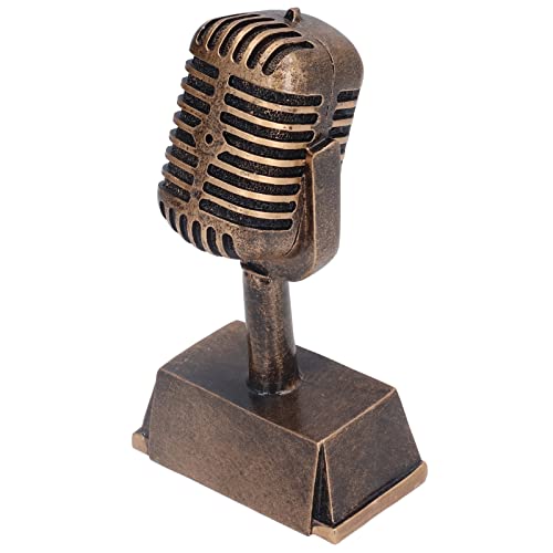 Troféus de prêmios, troféu de prêmio de música de 16,5 cm, resina sintética, enfeite de mesa para co