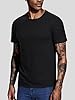 Teesmen T Shirts for Men UK 5 Pack Short Sleeve Crew Neck Plain Cotton Boys Adult Sport Tees Undershirts Workwear Gym Running Workout Casual Daily Shirt (5 Black, 4XL) #1