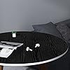 Abyssaly Black Vinyl Wrap Self Adhesive Wallpaper, Wood Effect Sticky Back Plastic Roll for Furniture, Removable Peel and Stick Wallpaper Decorative Furniture Kitchen 60cm X 300cm #5