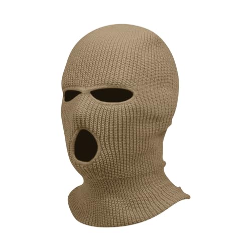Cagoule Hiver Mode Balaclava Tricoté Intégral 3 Trous Homme Chapeau Tricoté Femme Hiver Vélo Ski Cagoule Unisexe Sports