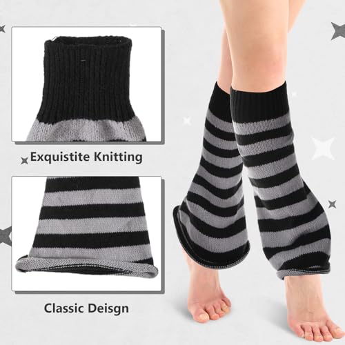 3 Pairs Women Leg Warmers Y2k Knitted Long Leg Warmers Goth Lolita Accessories3