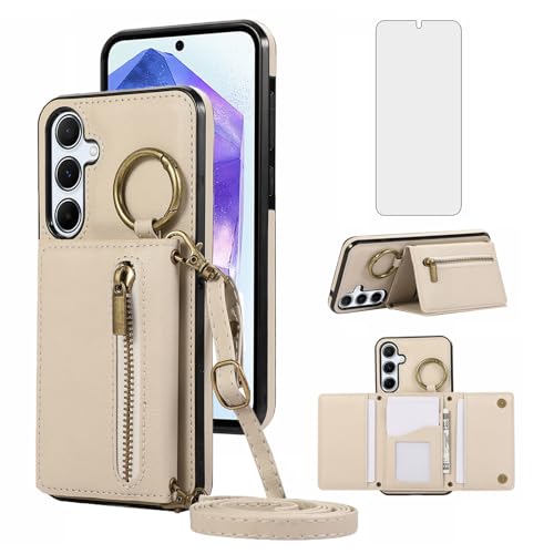 Coque Galaxy A36 Asuwish beige idéale pour le bureau et les sorties