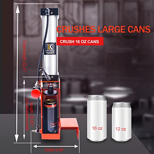 Pneumatic Can Crusher For Recycling 12 Oz. And 16 Oz. Soda Beer Can Crusher Smasher Wall Mounted For Aluminum Cans #TOP3