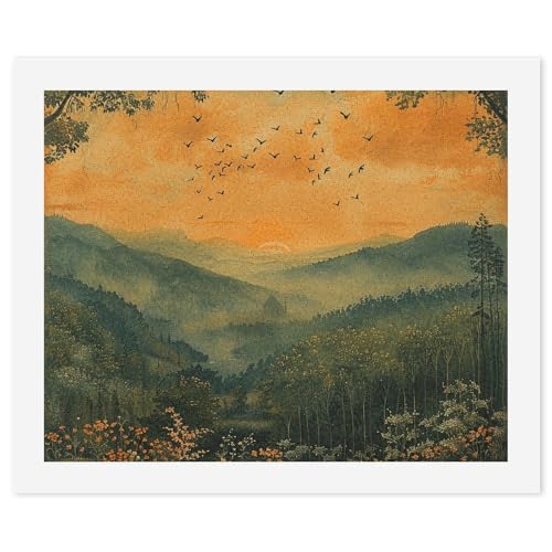 Kit de pintura por números de puesta de sol vintage ideal como regalo creativo de decoración