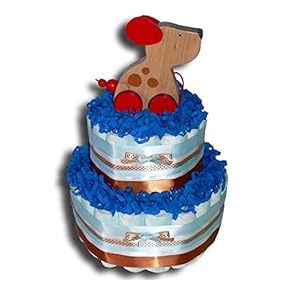 Luiertaartmagie – Dog Race luiertaart jongen meisje neutraal babygeschenk babyshower doop geboorte souvenir