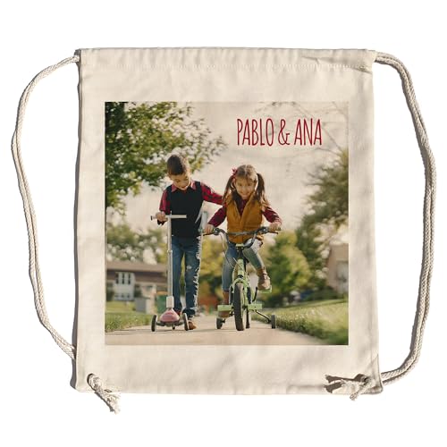Mochila Cuerdas Personalizada. Mochila Gimnasio. Mochila Deporte Niño. Bolsa Deporte Niña. Mochila Bebe Guarderia. Bolsas De Tela Personalizadas Con Foto Y Nombre. Mochila Kids 37X44 Cm.