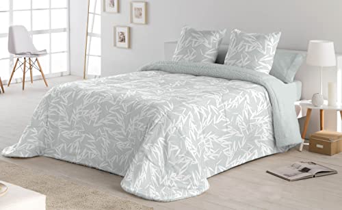 Edredón/ Manta de Sherpa/Borreguillo Coralina Dolan Ligero Cálido y Suave con Relleno 200 gr Invierno (Verde, Cama 135)