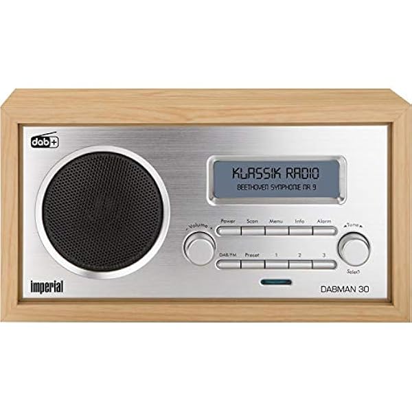 Imperial DABMAN 30 Radio digitale (DAB /DAB/FM, Aux In, alimentatore incluso), colore: legno di faggio