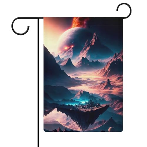 Gartenflaggen „Himmlische Inseln“ (47 x 32 cm) für Haus, Rasen, Hof, Veranda, Terrasse – Dekoration für Frühling, Sommer, Herbst & Winter