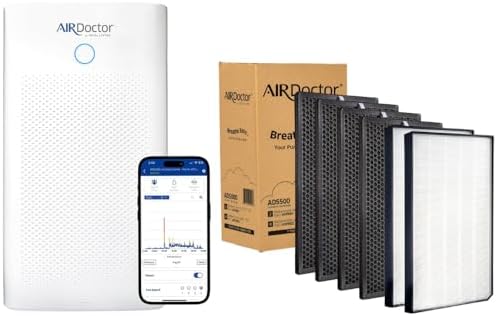 AIRDOCTOR AD5500i SMART 4-in-1 Air Purifier for Extra Large Space...