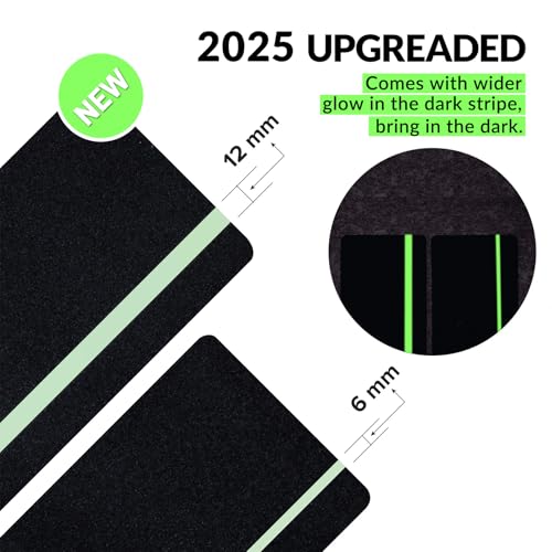 LifeGrip Anti Slip Traction Treads with Glow in Dark Stripe (15-Pack), 8" X 32", Best Grip Tape Grit Non Slip, Outdoor Non Skid Tape, High Traction Friction Abrasive Adhesive for Stairs Step