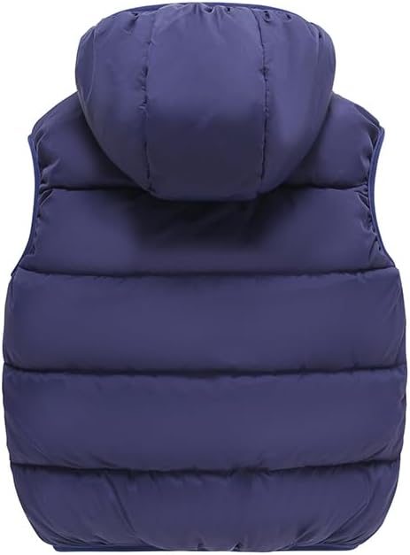 AMIYAN Toddler Winter Puffer Vest Boys Hooded Sleeveless Jacket Lightweight Warm Down Coat with Pocket for Kids 1-7 Years - Image 3