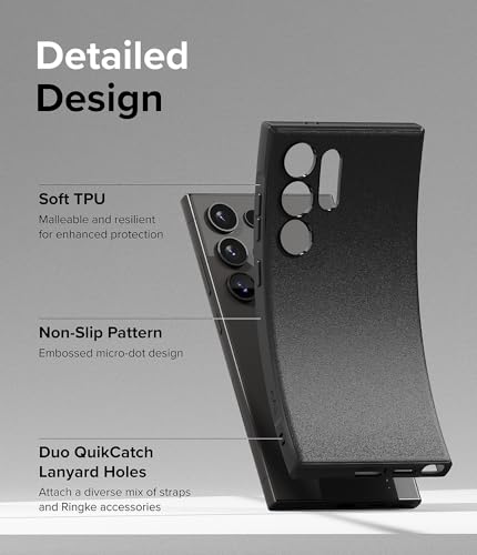 Capa Slim Leve Anti Impacto Ringke Modelo Onyx Compatível com Galaxy S24 Ultra (6.8 Pol) - Preto