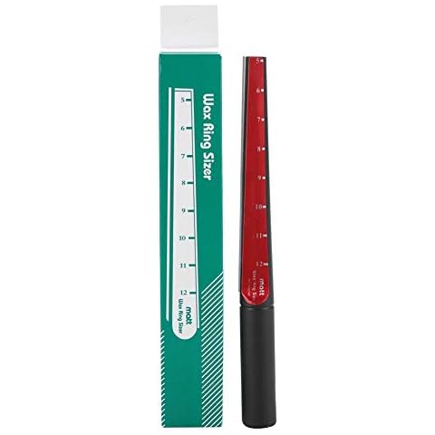 Wax Ring Sizer, Black Carve Ring Mandrel Stick Sizer, Finger Sizing Measuring Stick, Finger Stick Ruler Jewellery Size Mandrel Tool-23.5cm Cover