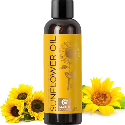 Sunflower Oil for Hair Skin and Nails - Anti Aging Skin Care with Vitamin E Oil for Skin and Hair...