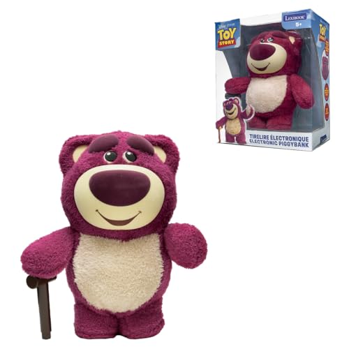 Tirelire électronique Lotso Lexibook rose rouge avec code secret et effets sonores amusants