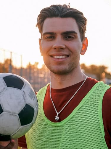 Richsteel 3D Football/Basketball/Soccer/Baseball Ball Boxing Glove Cool Necklaces Pendant for Men, 316L Stainless Steel Sneaker Chain,Trendy Sport Fan Hip Pop Jewelry2